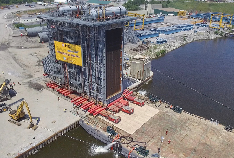 The construction and delivery of a heat recovery steam generator for a new 540-MW combined cycle power plant in New Jersey was the largest project of its kind in the U.S. It was the largest HRSG ever remotely built in the U.S. Photo courtesy: Durr Mechanical Construction Inc.